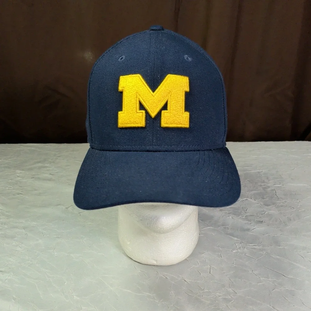 Michigan Wolverines Nike Jordan Hat Jumpman Blue Embroidered Logo Strapback